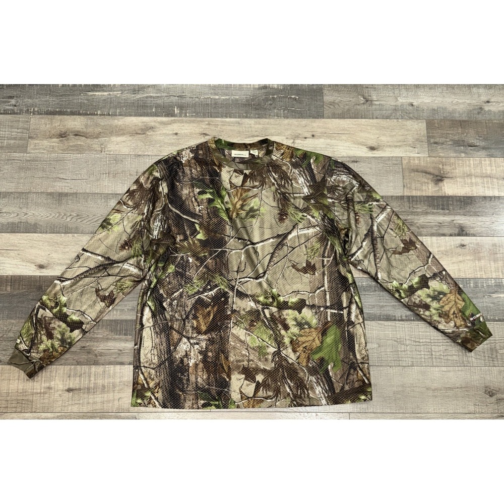 Gander Mountain Shirt Men's XL Realtree Camo Long Sleeve Camouflage Scent Core